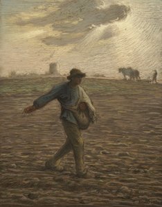 種まき、1865年頃 作： Jean Francois Millet