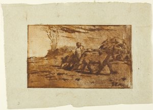 二頭の牛 作： Jean Francois Millet