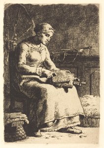 ウール・カーダー (La cardeuse) 作： Jean Francois Millet