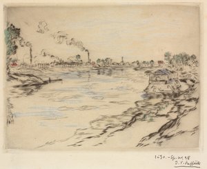 アニエールのセーヌ川 作： Jean Francois Raffaelli