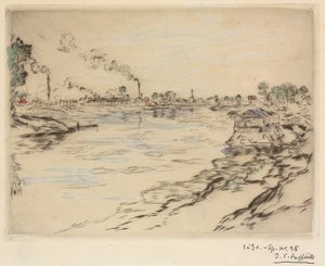 セーヌ川、アニエール、1894年。 作： Jean Francois Raffaelli