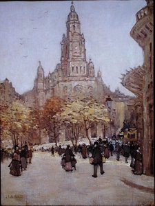 パリの景色」1885年頃（油彩・キャンバス） 作： Jean Francois Raffaelli