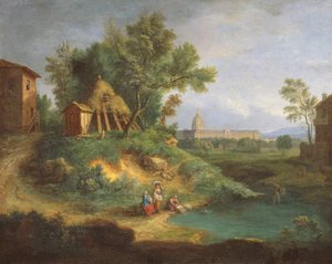 ホテルデアンヴァリッド、グルヌイエールからの眺め 作： Jean Francois, the Younger Millet