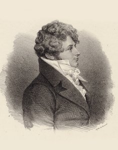 ピアニスト兼作曲家のダニエル・スタイベルト（Daniel Steibelt）1765-1823 , 1834の肖像。 作： Jean François Benard