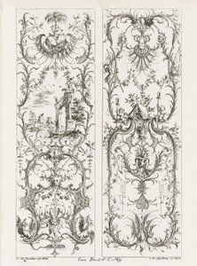 2つの直立したパネル 作： Jean François Cuvilliés