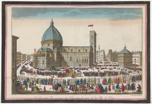コーパスクリスティの行列のあるフィレンツェのドゥオーモの眺め La grande procession de Florence, le jour de la fête de Dieu (オブジェクトのタイトル)