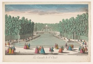 サンクルー城の庭園のカスケードの眺め La cascade de St. Cloud (オブジェクトのタイトル)