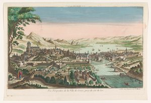 ジュネーブ湖から見たジュネーブの街並み La ville de Geneve (オブジェクトのタイトル) 作： Jean François Daumont