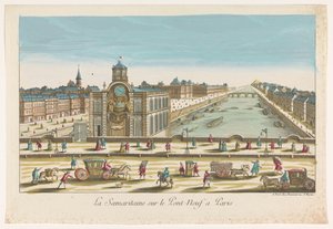 パリのセーヌ川に架かるポンヌフの水ポンプ サマリテーヌの眺め La Samaritaine sur le Pont-Neuf a Paris (オブジェクトのタイトル)