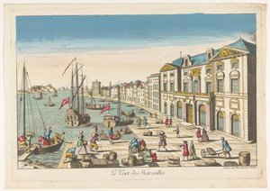 市庁舎とマルセイユの港の眺め Le port de Marseilles (オブジェクトのタイトル)