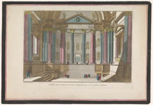 ローマの建物の内部の眺め Sale, que les anciens Romains destinoient pour voir les fêstes publiques (オブジェクトのタイトル) 作： Jean François Daumont