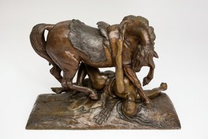 傷ついたアマゾン」1839年 作： Jean François Théodore Gechter
