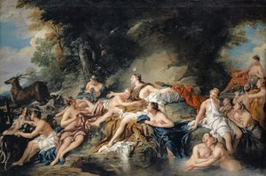 ダイアナとアクテオン、1734 作： Jean François de Troy