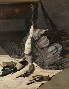 ヘロンのある静物、1867 作： Jean Frederic Bazille
