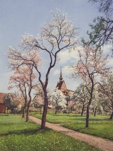 スイス：バーゼル近郊の聖クリショーナ（カラー写真） 作： Jean Gaberell