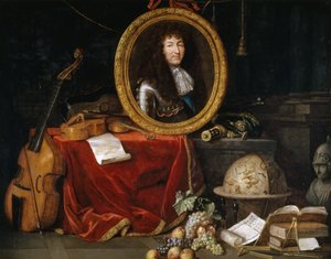 芸術と科学の保護者、ルイ14世の寓意 作： Jean Garnier