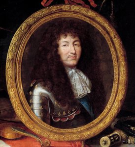 フランス王ルイ14世の肖像（1638-1715）詳細。ジャン・ガルニエ（1632-1705）による絵画 17世紀ディム 1,74 x 2,23 m