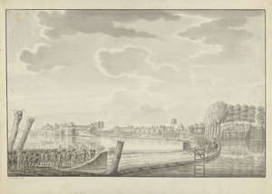 アウデルケルク アーン デ アムステルでの攻撃、1787 年 作： Jean George Teissier (signed by artist)
