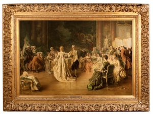 メヌエット（パネルに油彩） 作： Jean Guillaume (1858 1931) Rosier