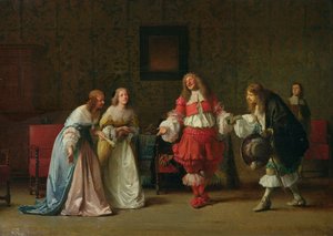 マスカリル、カトスとマデロンにジョーデレットを贈呈、1865年 作： Jean Hegesippe Vetter