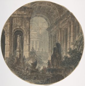 建築ファンタジー 18世紀 作： Jean Henri Alexandre Pernet.