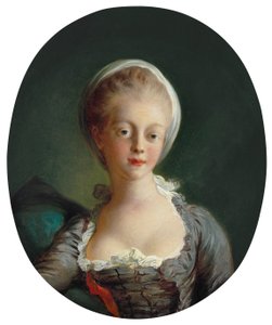 フラゴナール - 若い女性の肖像、1770-1772年頃 作： ジャン・ホノレ・フラゴナール