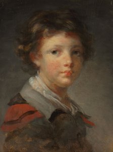赤い線のマントを着た少年、1780年代 作： Jean Honore Fragonard