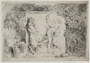 バカナレス：1763年のサテュロスダンス 作： Jean Honore Fragonard