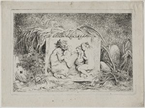 バッカナレス：サテュロスの家族 作： Jean Honore Fragonard