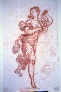 アンティークに身を包んだダンサージャン・オノレ・フラゴナールによる楽観的な絵
