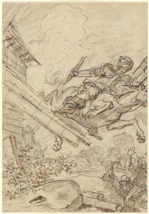 風車を攻撃するドン・キホーテ 作： Jean Honore Fragonard