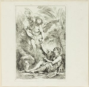 砂漠の仙人聖者 作： Jean Honore Fragonard