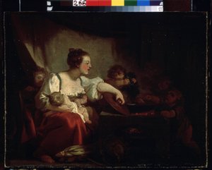 「貧しい家族」（貧しい家族） ジャン・オノレ・フラゴナール作（1732-1806） 1760-1762年 プーシキン美術館、モスクワ 作： Jean Honore Fragonard