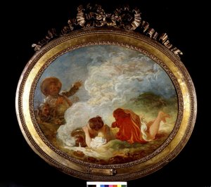 フラゴナール作「ポトフ（Le Pot au lait）」。18世紀の作品。 作： Jean Honore Fragonard