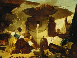 泉のLaundresses、 作： Jean Honore Fragonard