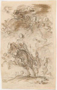 オーランドとアンジェリカがシャルルマーニュのキャンプに到着 作： Jean Honore Fragonard