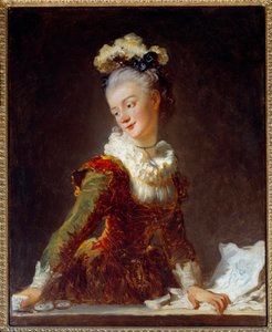 マリー・マドレーヌ・ギマール（1743-1816）の肖像 オペラ座の最初の踊り子 ジャン・オノレ・フラゴナール（1732-1806）の絵画 18世紀 日0.81 x 0.65 m 作： Jean Honore Fragonard