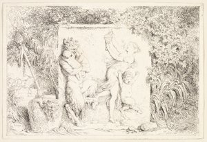 サテュロスたちの踊り（『バッカナレス』より 作： Jean Honore Fragonard