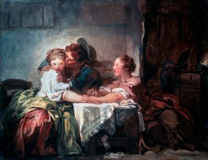 捕獲されたキス、18世紀後半 作： Jean Honore Fragonard
