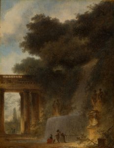 カスケード、1775年頃 作： Jean Honore Fragonard