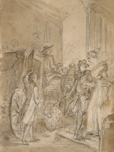 コーチによる出発、1780年から89年頃 作： Jean Honore Fragonard