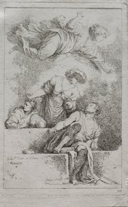 墓の弟子、1764年。 作： Jean Honore Fragonard
