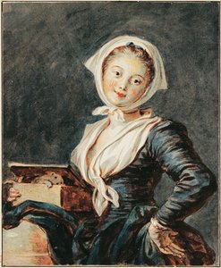 マーモットを持つ少女 作： Jean Honore Fragonard