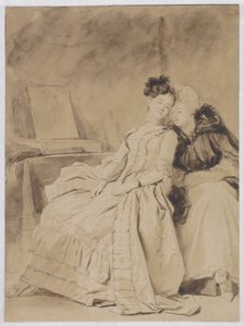 親密な会話、1778年頃 作： Jean Honore Fragonard