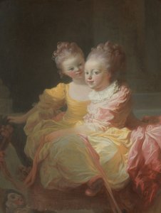 二人の姉妹、ca。 1769-70。 作： Jean Honore Fragonard