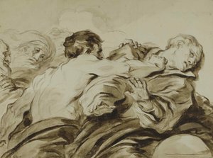 攻撃、1770。 作： Jean Honore Fragonard