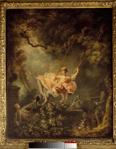 エスカーポレット」。ジャン・オノレ・フラゴナール（1732-1806）の絵画 作： Jean Honore Fragonard