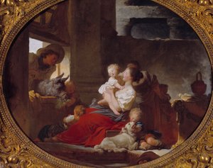 幸福な家族 ジャン・オノレ・フラゴナール（1732-1806）の絵画 18世紀 パリ コニャック美術館 Jay 作： Jean Honore Fragonard