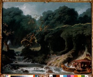 愛の島と呼ばれるランブイエのパーティ。ジャン・オノレ・フラゴナール（1732-1806）の作品 作： Jean Honore Fragonard