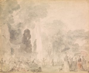公園の眺め、1770 年代後半。 作： Jean Honore Fragonard